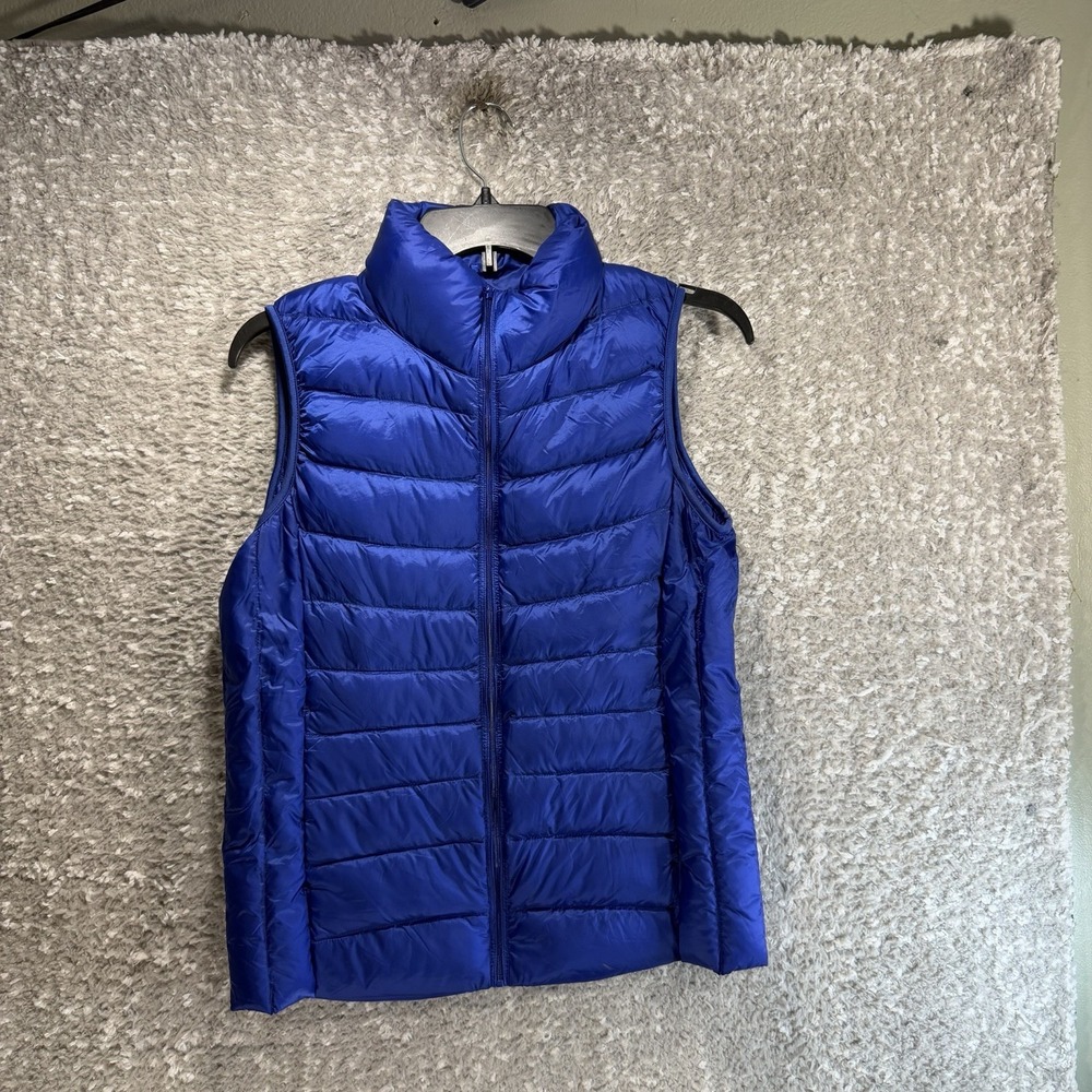 Uniqlo Ultra Light Women's Blue Down Gilet Vest Body Warmer S Packable Outdoor